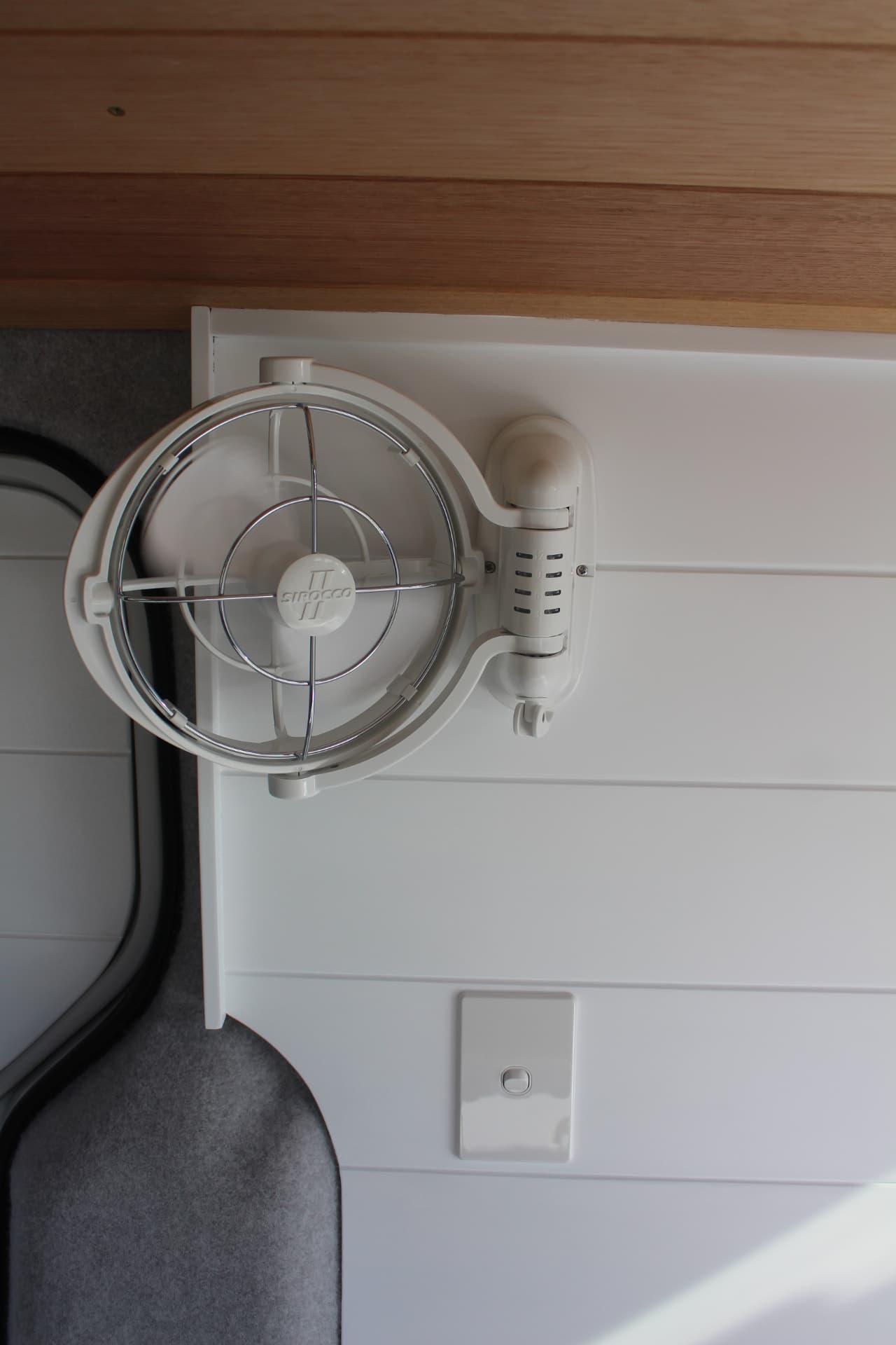 iLoad Camper — Sirocco fan and switch panel